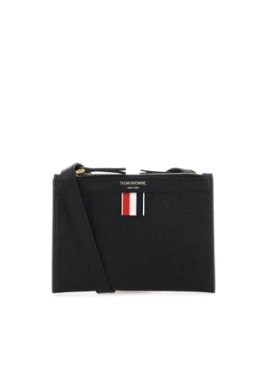 Thom Browne Black Leather Mini Document Holder