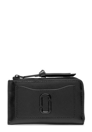 Marc Jacobs Designer Plaque Leather Wallet - Black - One Size
