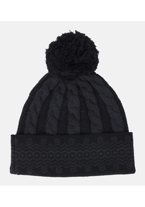Perfect Moment Bobble cable-knit wool beanie