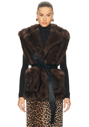 A.L.C. Devon Vest in Mink - Chocolate. Size S (also in ).