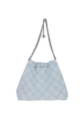 Tory Burch Fleming Denim Hobo Bag