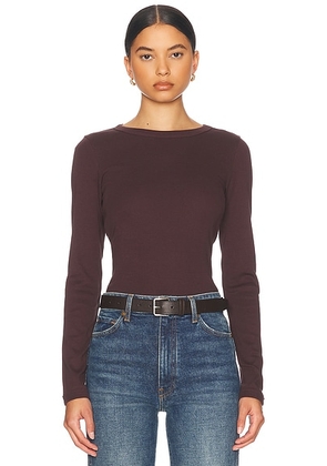 FLORE FLORE Max Tee in Choco Plum - Chocolate. Size M (also in S, XS).