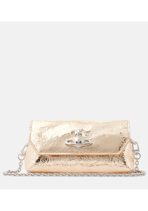 Vivienne Westwood Orb Mini metallic leather clutch