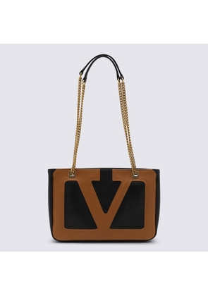 Valentino Garavani Black And Brown Viva Superstar Totes