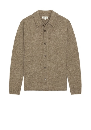 FRAME Long Sleeve Shirt Sweater in Dark Taupe - Taupe. Size S (also in ).