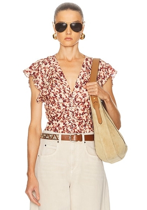 Isabel Marant Lonea Top in Garnet - Red. Size 42 (also in ).