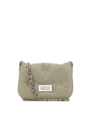 Maison Margiela Light Grey Nappa Leather Small Glam Slam Flap Crossbody Bag