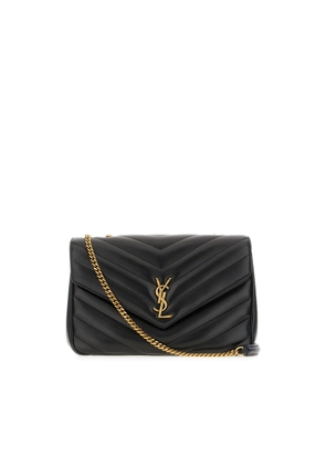 Saint Laurent Black Nappa Leather Large Loulou Shoulder Bag