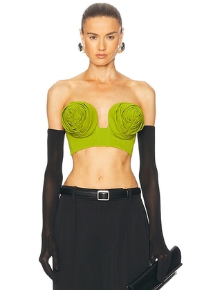 Jean Paul Gaultier Conic Cup Bra Top in Acid Green - Green. Size 38 (also in 36).