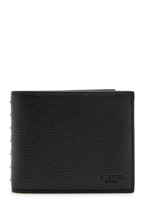 Valentino Garavani Rockstud Grained Leather Wallet - Black - One Size
