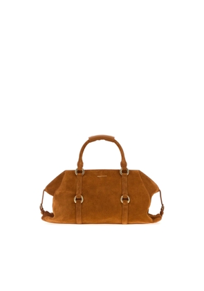 Alexander Mcqueen Caramel Suede Medium Farringdon Handbag