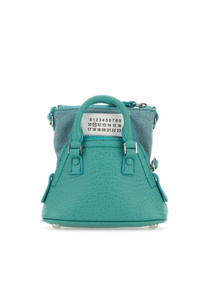 Maison Margiela Sea Green Leather And Fabric 5ac Classique Baby Handbag