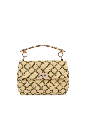 Valentino Garavani Raffia Rockstud Handbag