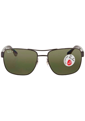Ray Ban Polarized Green Classic G-15 Square Mens Sunglasses RB3530 002/9A 58