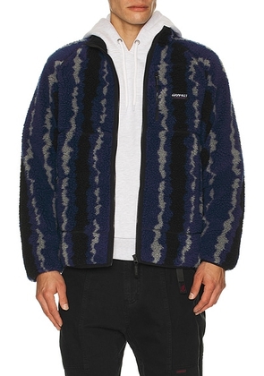 Gramicci Ripple Sherpa Jacket in Navy Ripple - Navy. Size S (also in ).