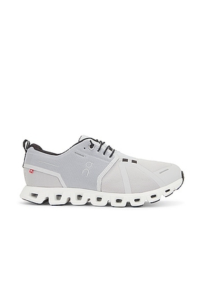 On Cloud 5 Waterproof in Glacier & White - White. Size 11 (also in 7.5, 9.5).