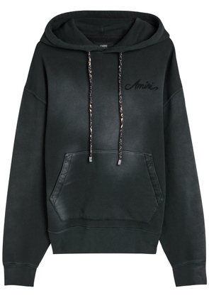Amiri Bleach Bandana Hooded Cotton Sweatshirt - Black - XL