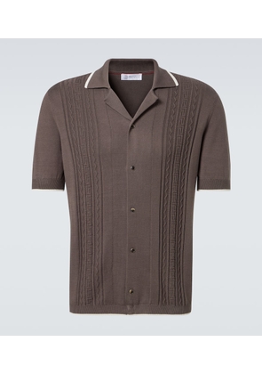 Brunello Cucinelli Knitted cotton shirt