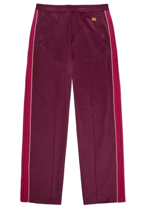 Wales Bonner Panelled Satin-jersey Track Pants - Burgundy - M
