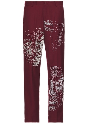 KidSuper Suit Bottom in Burgundy - Burgundy. Size S (also in ).