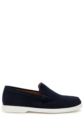 Boss Sienne Suede Loafers - Dark Blue - 9 (IT43 / UK9)