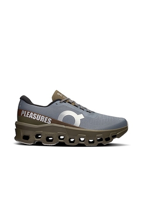 On x Pleasures & The Loop Cloudmonster 2 in Mist Olive - Grey. Size 7 (also in ).