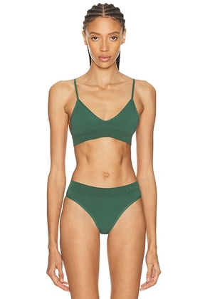 LDMA Low Show V Bralette in Forest Green - Green. Size L (also in M, S, XS).