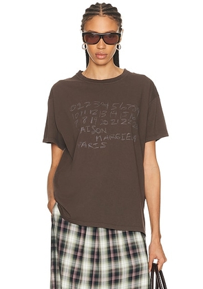 Maison Margiela Short Sleeve T-Shirt in Brown - Brown. Size L (also in S).
