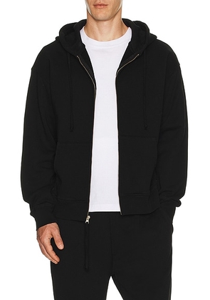 NILI LOTAN Brian Hoodie in Washed Black - Black. Size S (also in XL/1X, XXL/2X).