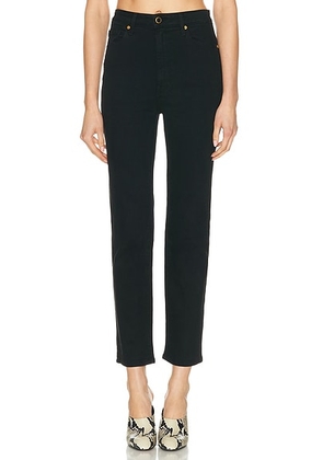 KHAITE Abigail Straight Leg in Carlyle - Black. Size 25 (also in 28, 30, 31).