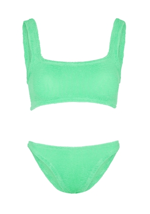 Hunza G Xandra Crinkle Bikini - Lime - One Size