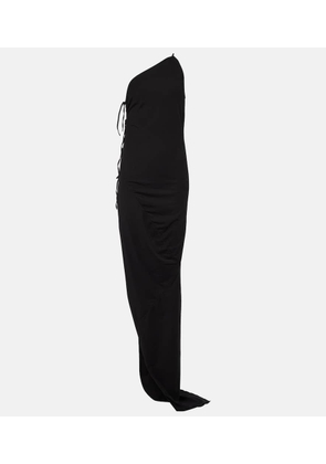 Rick Owens Taco one-shoulder cotton maxi dress
