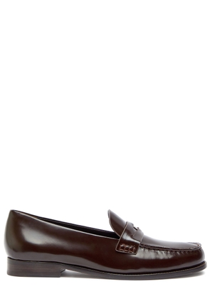 Tory Burch Classic Penny Glossed Leather Loafers - Brown - 39 (IT39/ UK6)