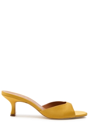 Staud Brigette Satin Mules - Gold - 39 (IT39/ UK6)