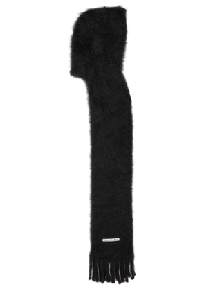 Acne Studios Hooded Brushed Mohair-blend Scarf - Black - One Size