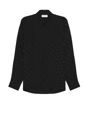 Saint Laurent Chemise Col Yves in Noir - Black. Size 40 (also in ).