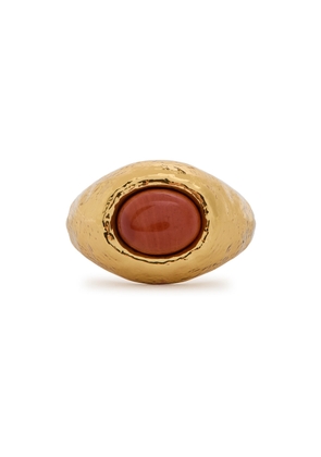 Anni LU Cherry on Top 18kt Gold-plated Ring - One Size