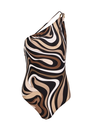 Pucci Marmo Printed Swimsuit - Black - S (UK8-10 / S)