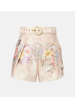 Zimmermann Illuminate floral high-rise shorts