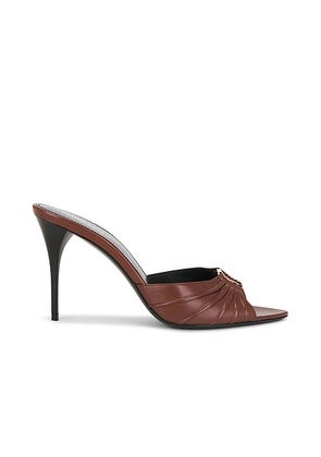 Saint Laurent Babylone Mule Sandal in Aesthetic Brown - Brown. Size 41 (also in 37.5).