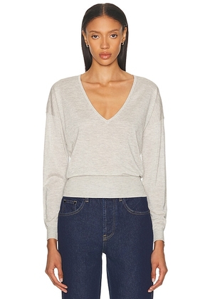 RENGGLI Silk Cashmere V-neck Sweater in Gris - Grey. Size S (also in ).
