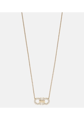 Ferragamo Gancini logo pendant necklace