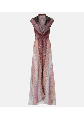 Missoni Zigzag jacquard lame maxi dress