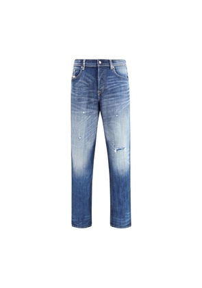 Diesel Blue Cotton Slim Fit Jeans - W31