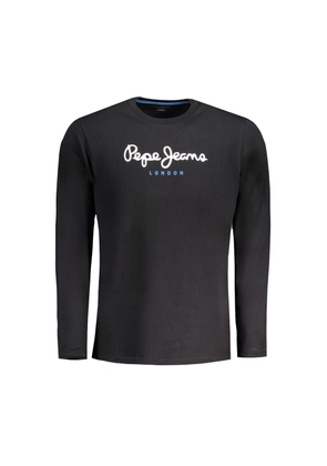 Black Cotton T-Shirt - L