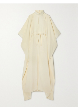 Taller Marmo - Mrs. Hall Open-back Belted Crepe Kaftan - Ivory - One size