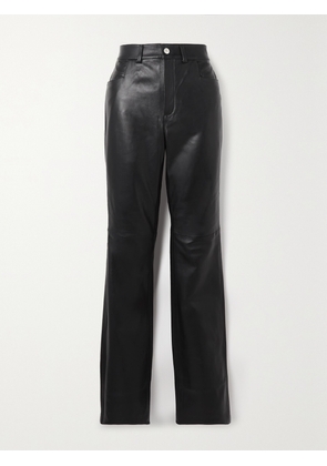WANDLER - Aster Leather Straight-leg Pants - Black - x small,small,medium,large