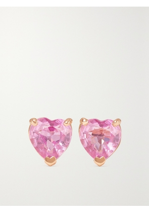 SHAY - 18-karat Rose Gold Sapphire Earrings - Pink - One size