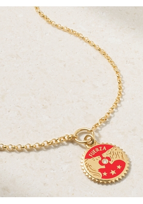 FoundRae - Solar & Lunar Strength 18-karat Gold, Ceramic And Diamond Necklace - One size