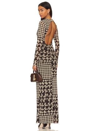 Camila Coelho Gilma Maxi Dress in Brown. Size L. Also in XL.